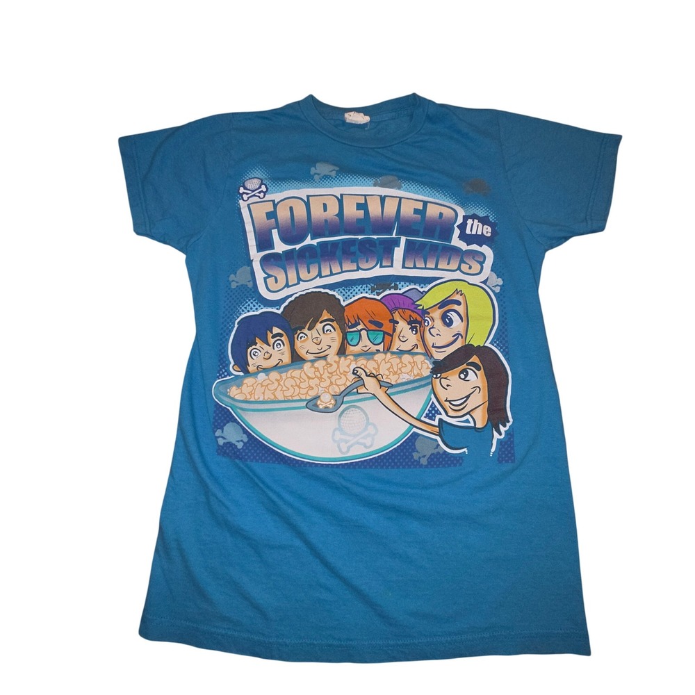 Forever the Sickest Kids T-Shirt Small Blue Band Graphic Tee